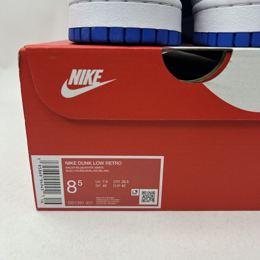 Nike Shoes Dunk Low Retro “Racer Blue” 2023 - Picture 5 of 5